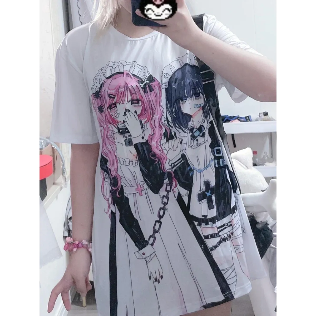 Breezy Loose Cartoon Print Shirt
