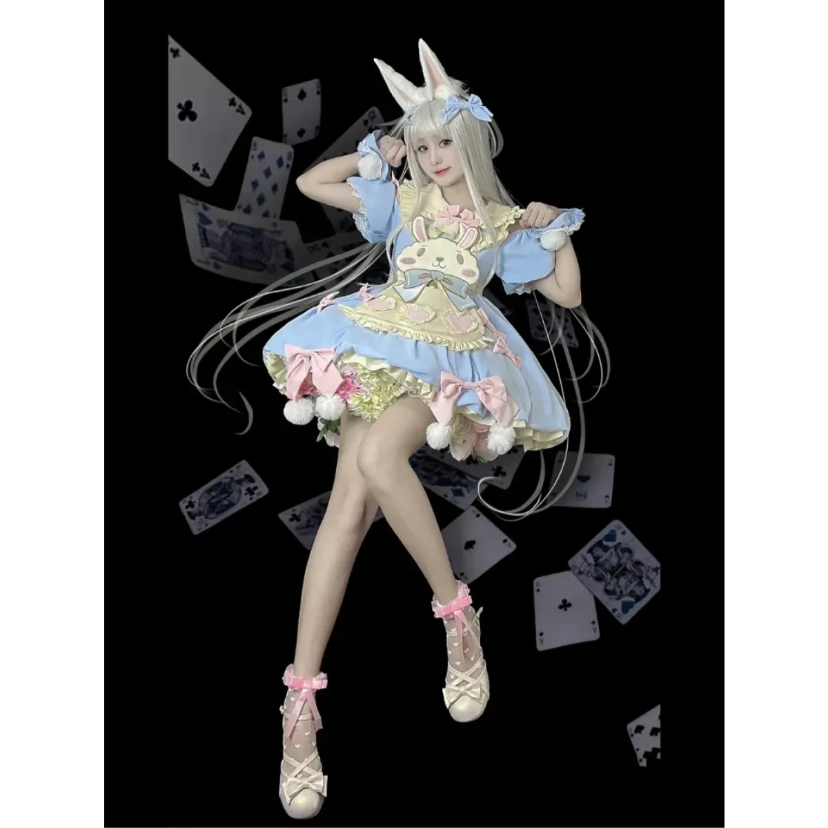 Pastel Lolita Bunny Bow Dress
