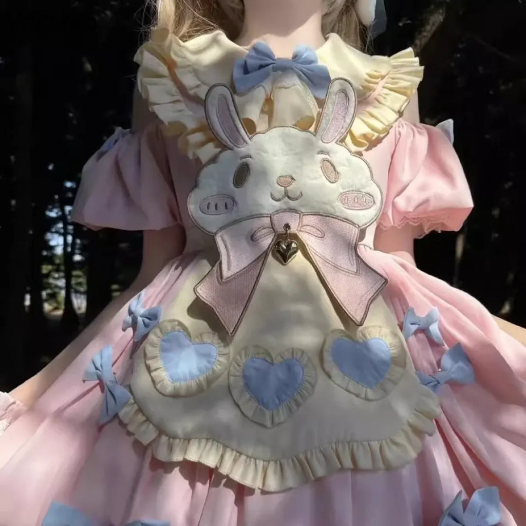 Pastel Lolita Bunny Bow Dress