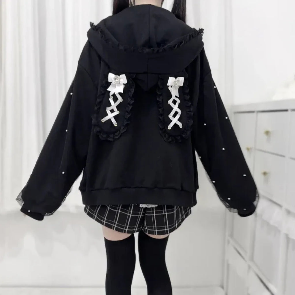 Kawaii Harajuku Bunny Ear Hoodie