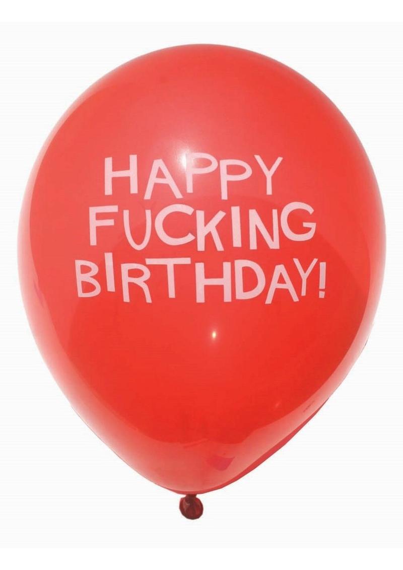 X-Rated Happy Fucking Birthday Balloons 8 Assorted Colors for Parties