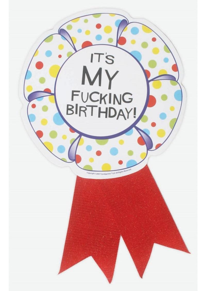 X-Rated Birthday Ribbon Medallion Fun And Cheeky Birthday Ribbon