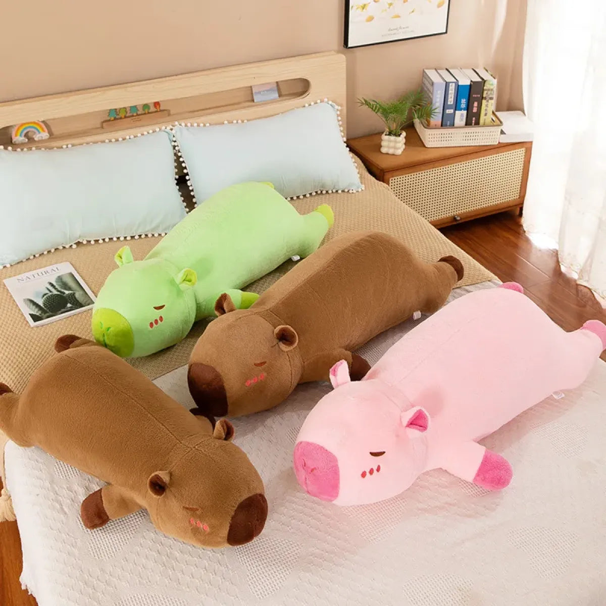60cm Kawaii Capybara Plush Pillow – Soft Sleeping Toy for Birthday Gift