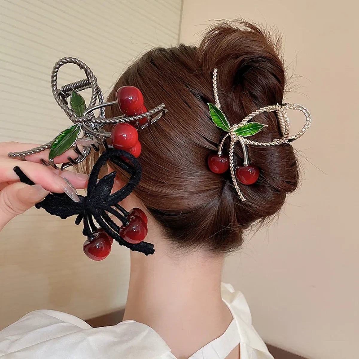 Cherry Hair Claw Clip