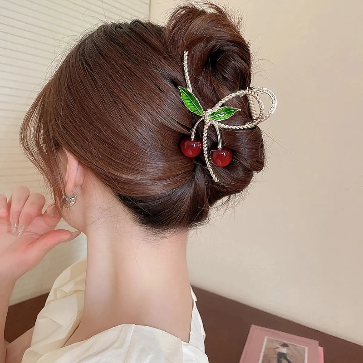 Cherry Hair Claw Clip