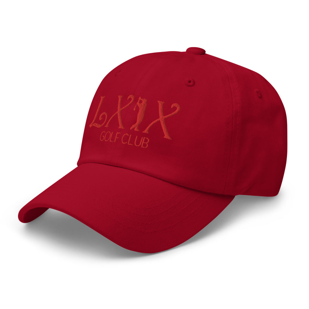 Curve Logo Dad Hat — Low-Profile Cotton Golf Cap (Red Logo)
