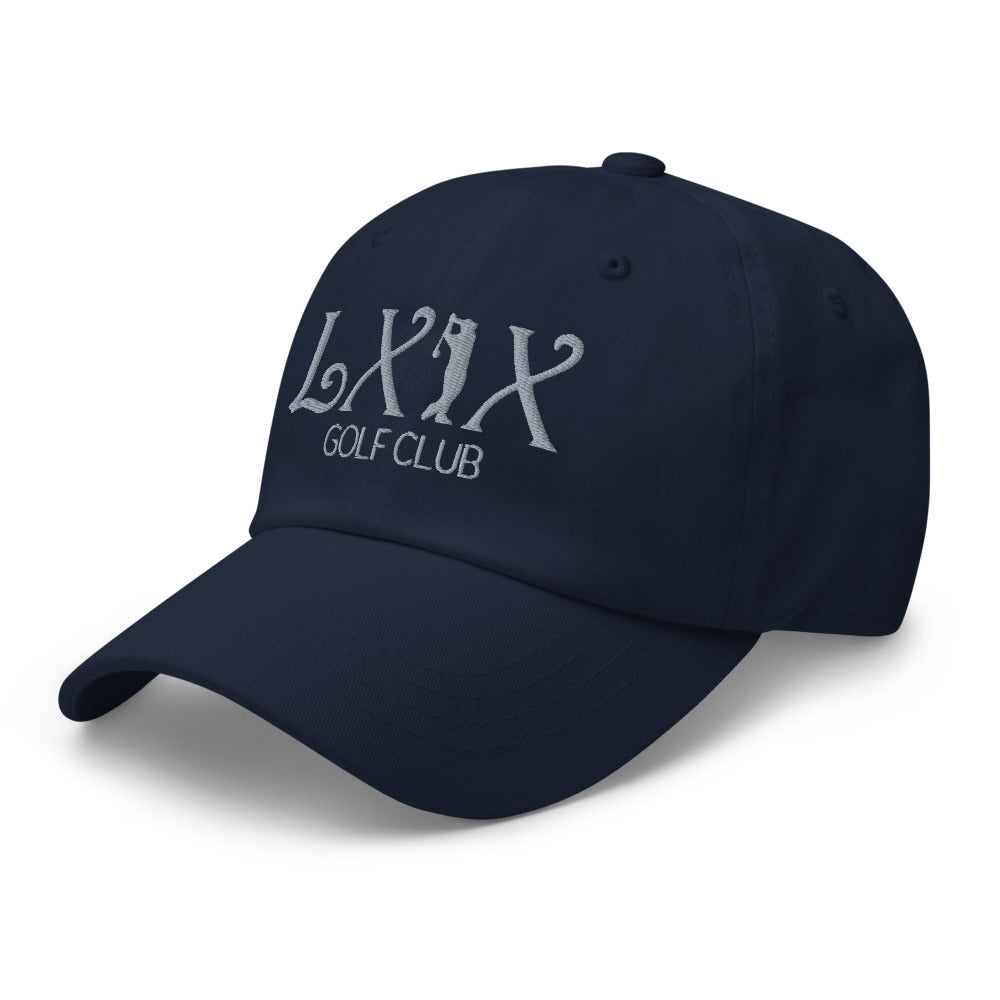Curve Logo Dad Hat — Low-Profile Cotton Golf Cap (Gray Logo)