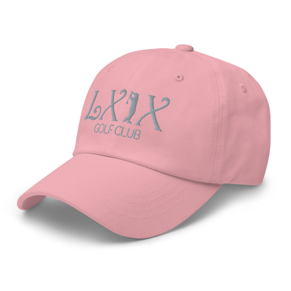 Curve Logo Dad Hat — Low-Profile Cotton Golf Cap (Gray Logo)