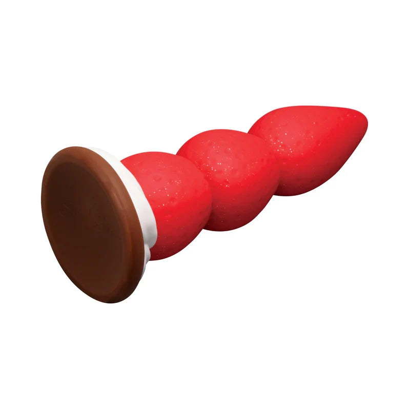 Simply Sweet Strawberry Sweet Cream Silicone Dildo