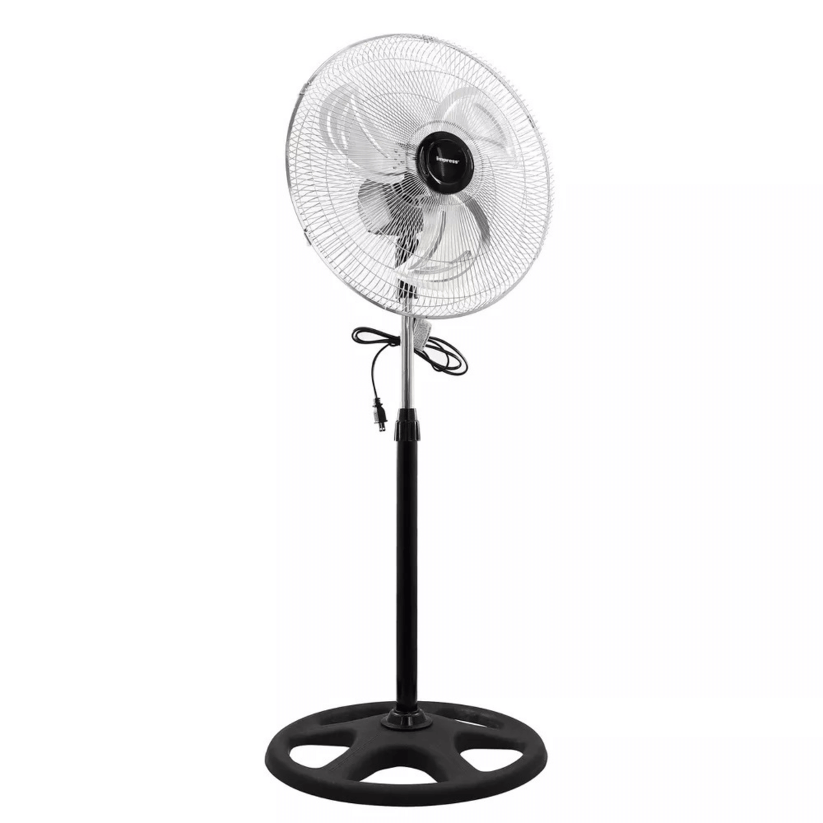 Impress 18-Inch 2-in-1 Chrome Hi-Speed Industrial Oscillating Fan