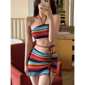 Bikini Set – High Waist Drawstring Skirt Korean Spice Style