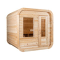 Dundalk Leisurecraft 4-Person Canadian Timber Luna Cube Sauna With Sloped Roof And Front Window [CTC22LU] (SAK96475)