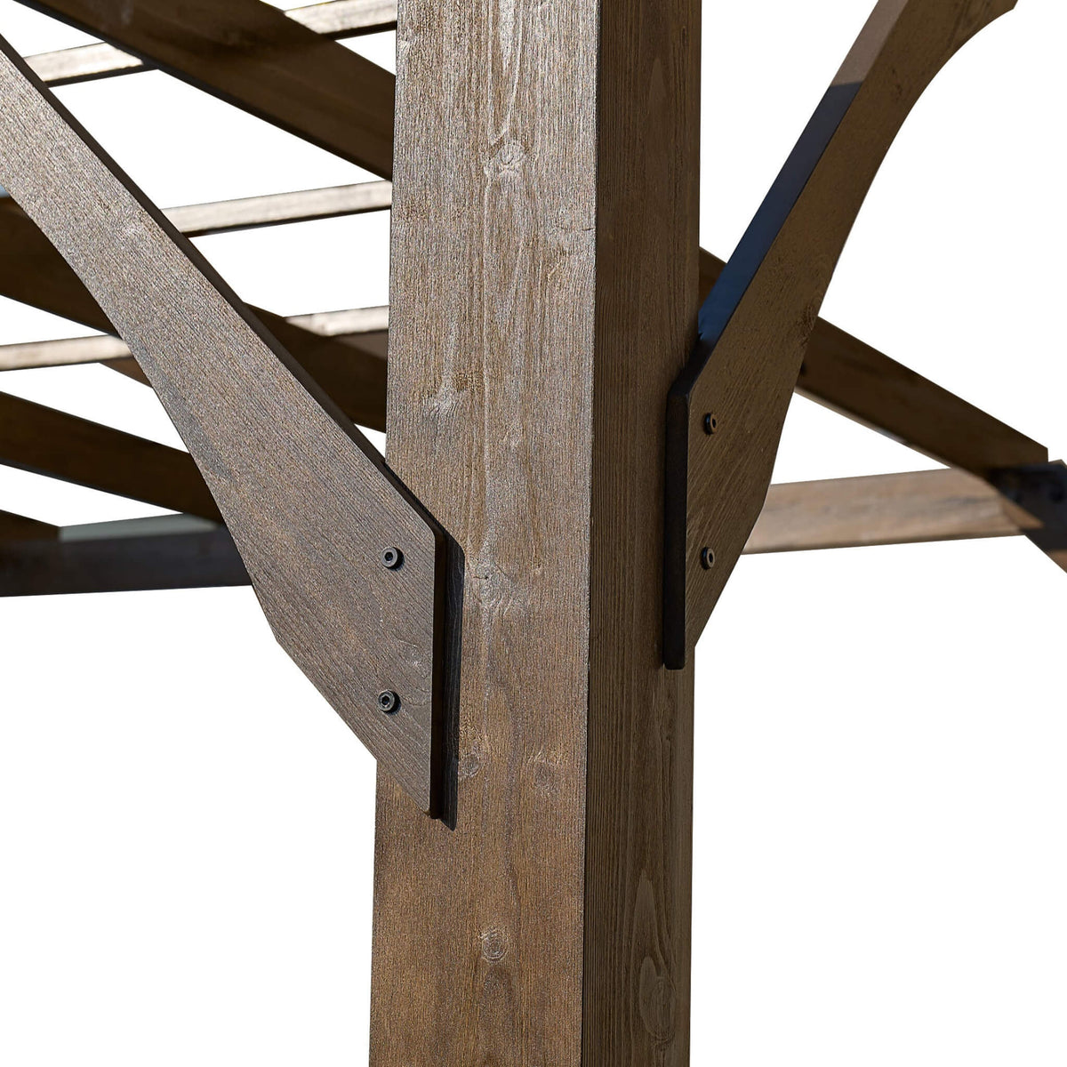 [10X12FT] Premium Outdoor Brown Cedar Wood Pergola For Spacious Patios (SAK45639)