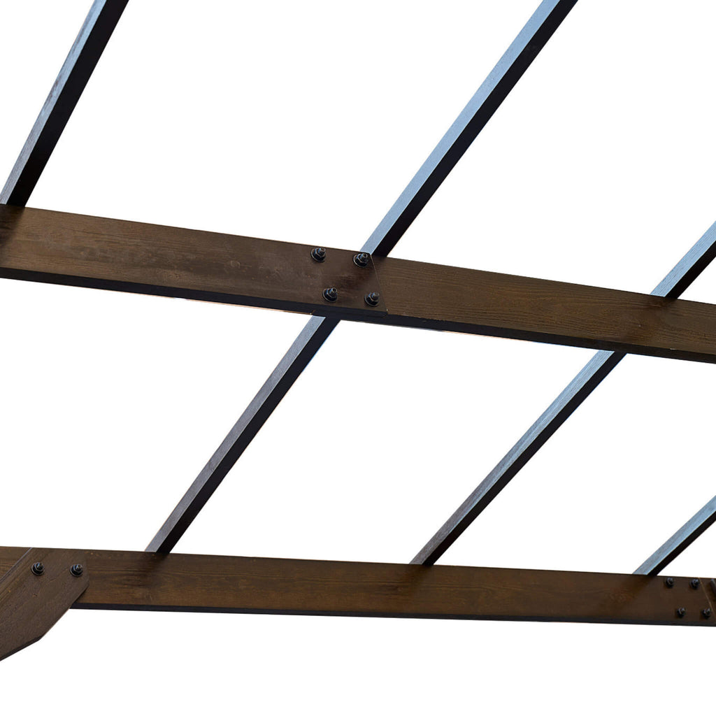 [10X12FT] Premium Outdoor Brown Cedar Wood Pergola For Spacious Patios (SAK45639)