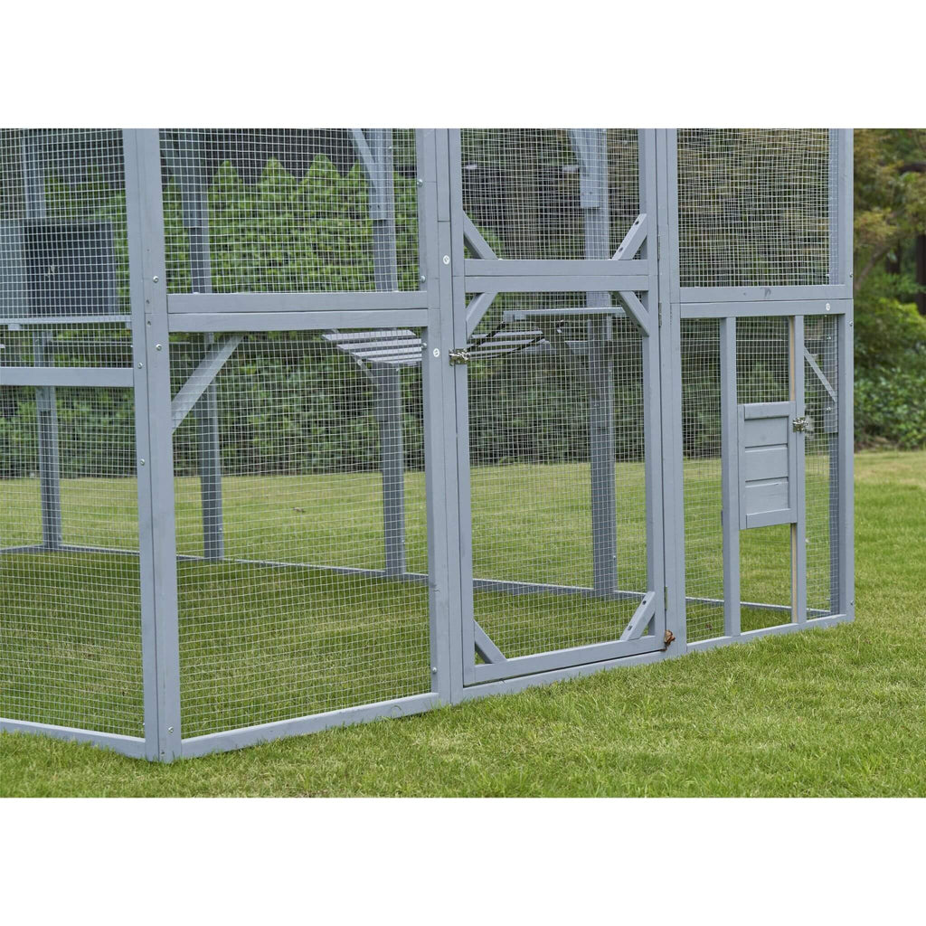 Extra-Large Outdoor Cat Kitten Playpen House With Platforms, And Waterproof Cover (SAK55092)