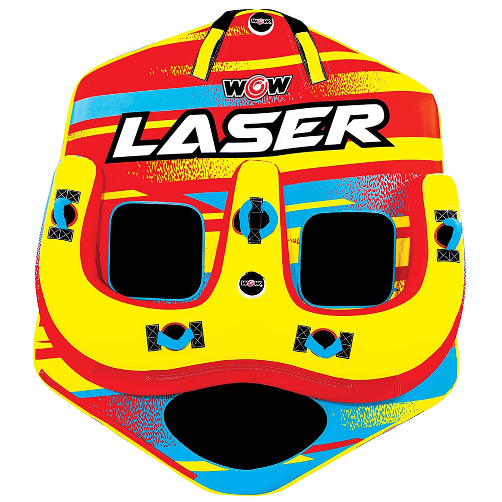 WOW Watersports Laser 3-Person Towable for Sitting and Kneeling Riding Positions
