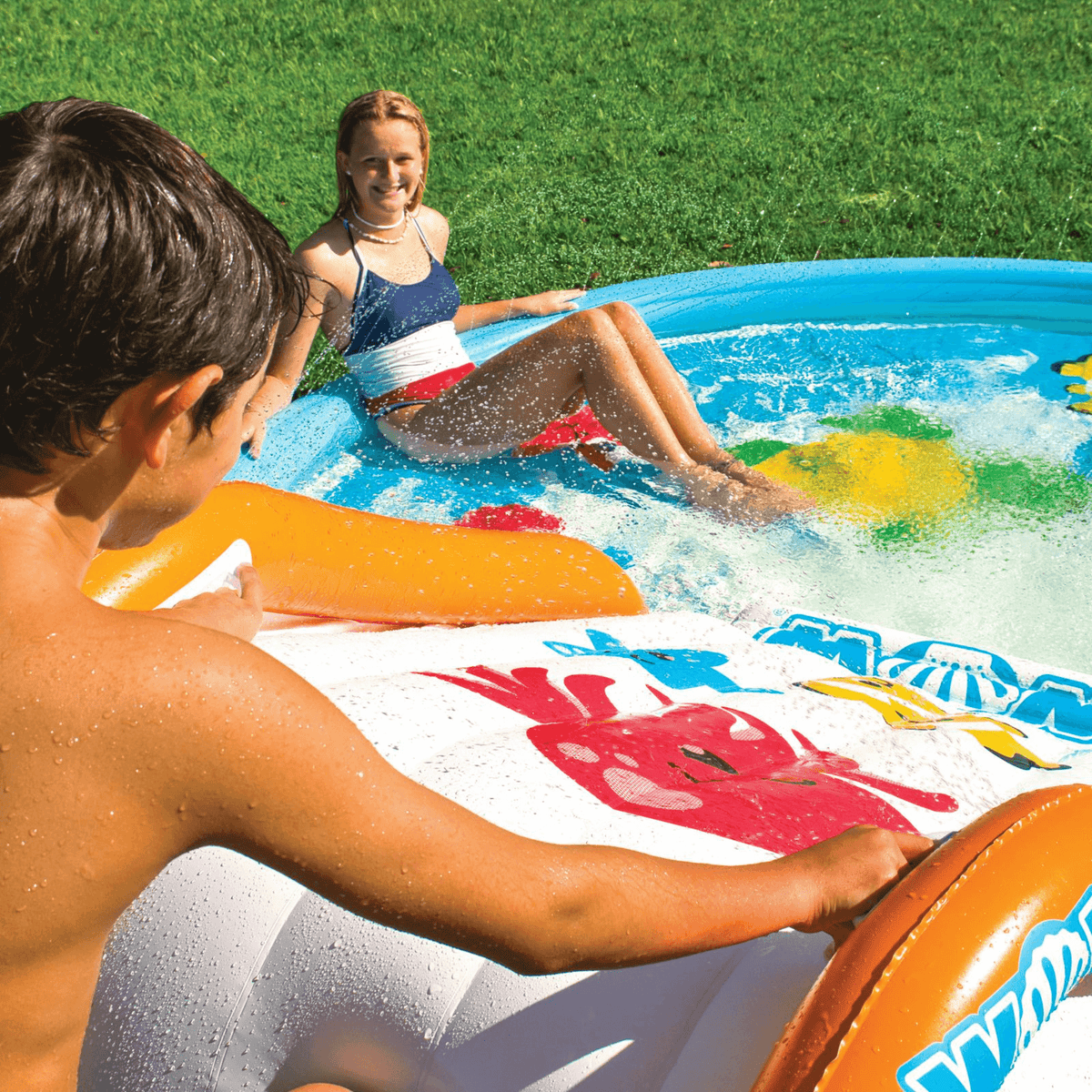 WOW Watersports Swirl Splash Pad Slide (Slide Only) with Inflated Side Rails