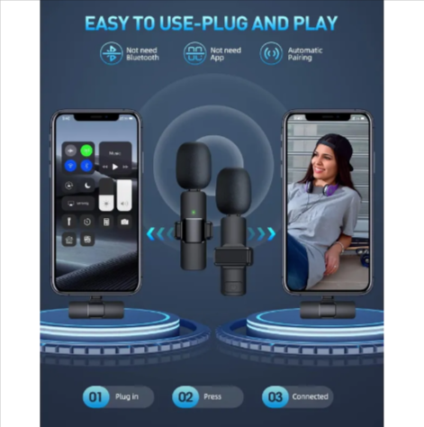 Wireless Lavalier Microphone for iPhone & USB-C product detail 3