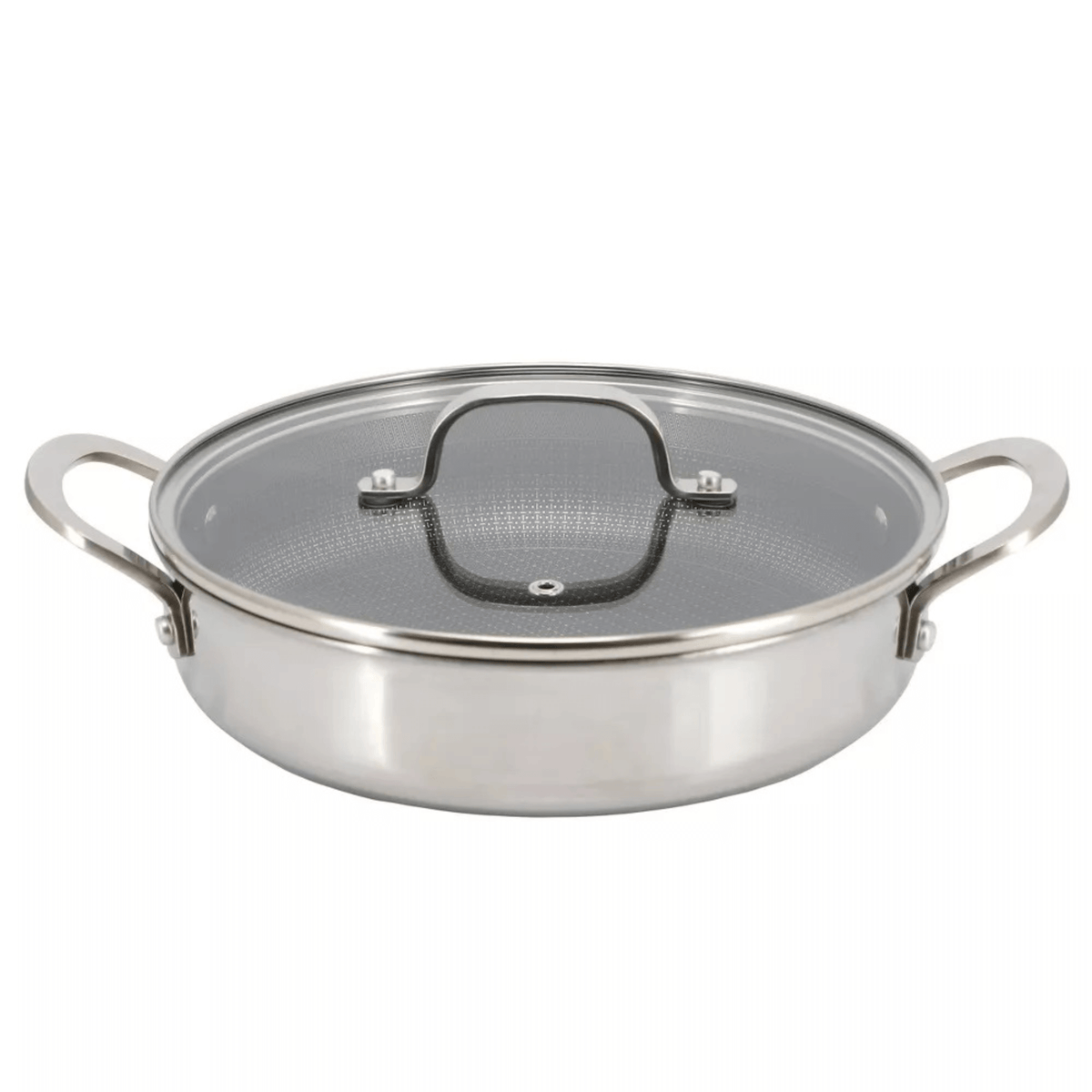 Better Chef 9-Inch 3-Ply Stainless Steel Nonstick Deep Fry Pan with Lid