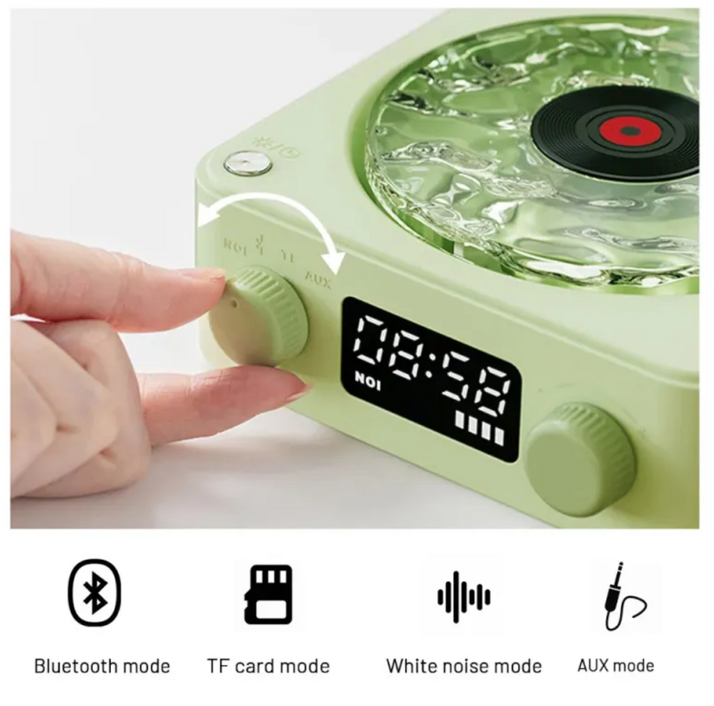 Retro Bluetooth Turntable Speaker with RGB Light