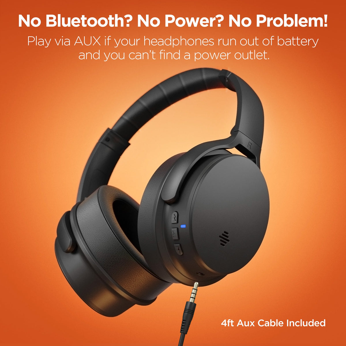 HyperGear Stealth ANC Wireless Headphones with Dynamic Bass Feature