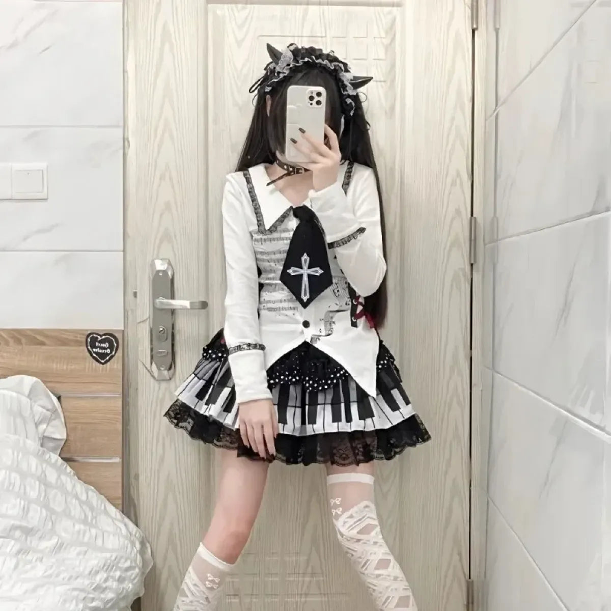 Harajuku Gothic Lolita Lace Skirt – Y2K Punk Fairy Grunge Kawaii