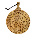Round Wood Carved Board with Handle