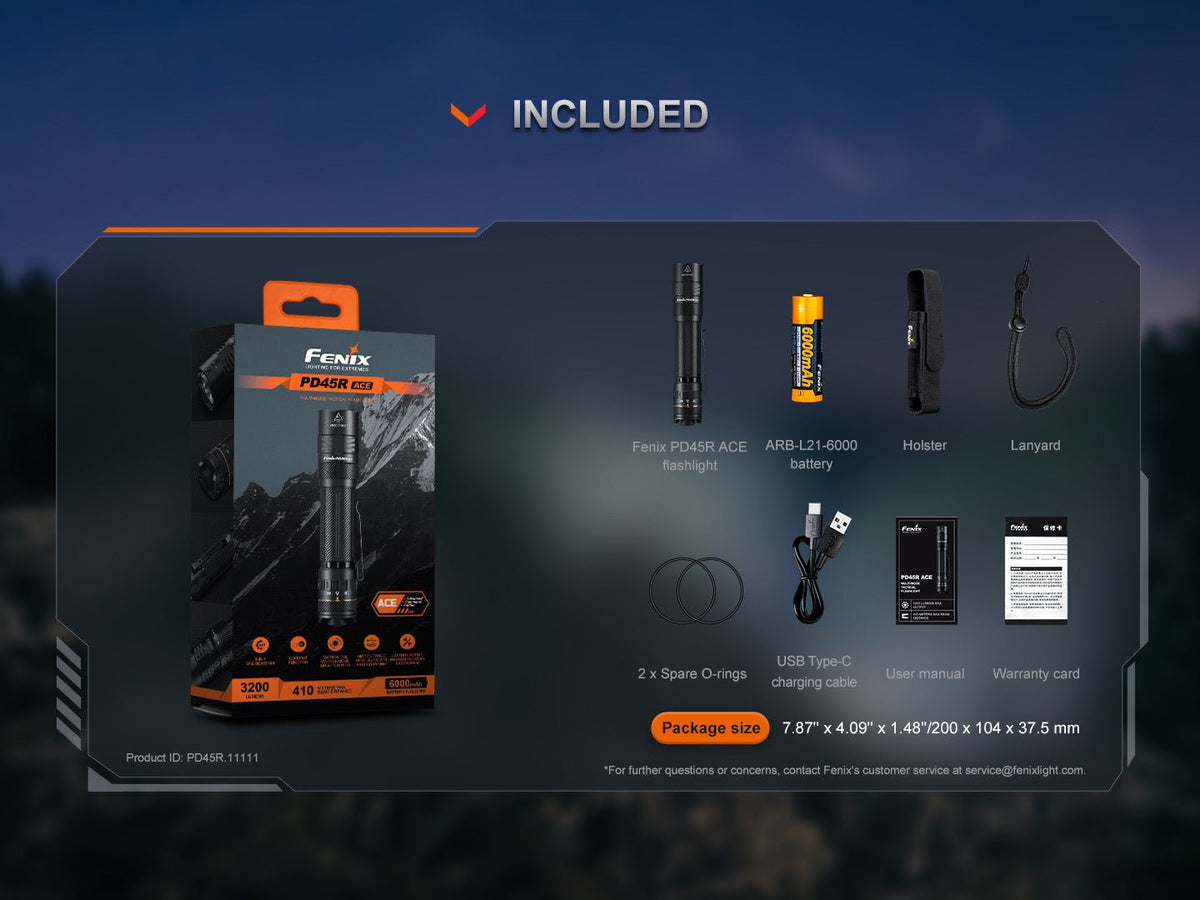 Fenix PD45R ACE Multi-Mode Tactical Flashlight
