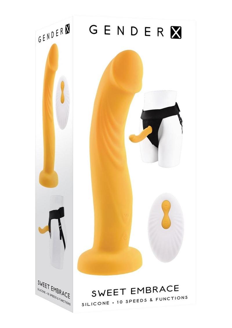 GenderX Sweet Embrace Rechargeable Silicone Dual Vibrating Strap-On