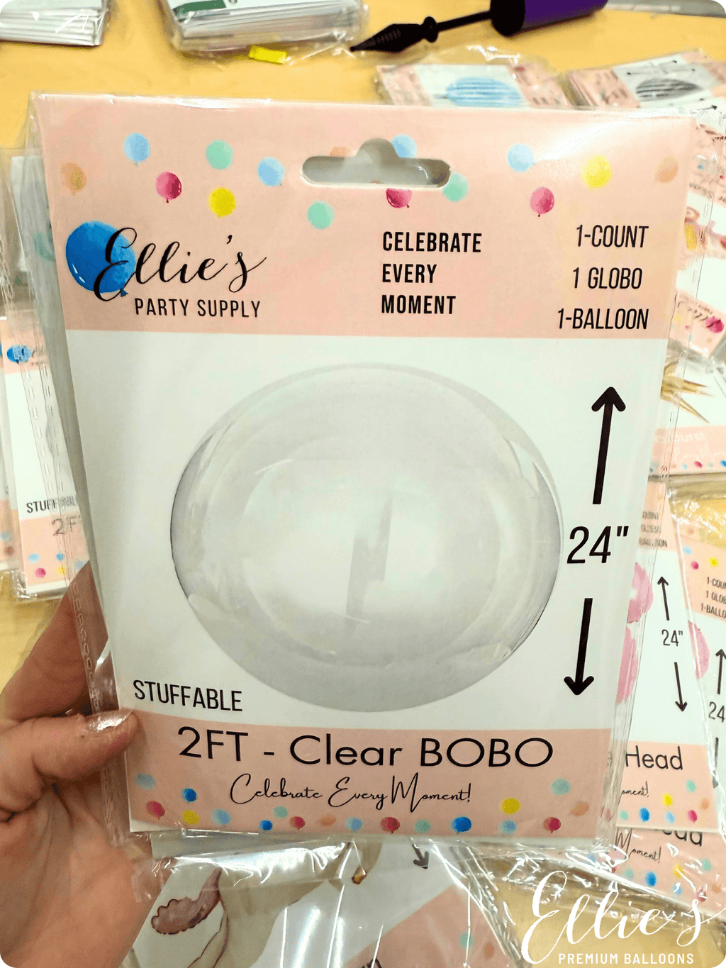 Giant Round Clear Bobo Balloon (24 Inch)