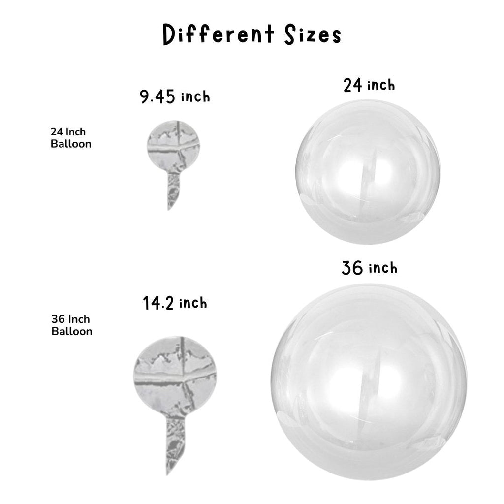 Clear Bobo Balloon – 24" or 36" Stuffable Bubble