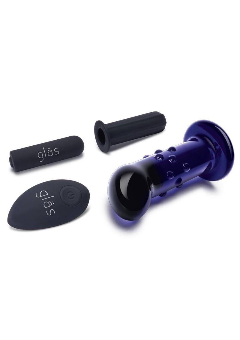 Gläs 4in Remote Rechargeable Dotted G-Spot and P-Spot Vibrating Plug