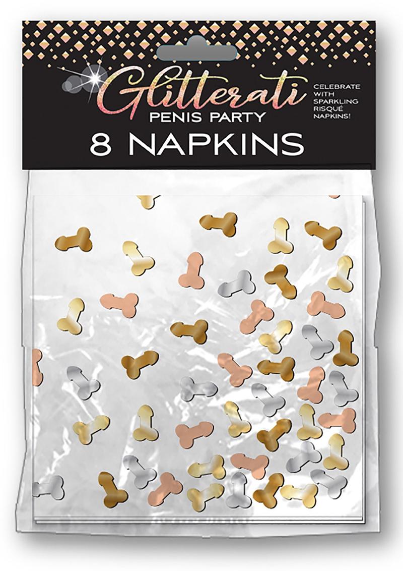 Glitterati Penis Party Napkins Fun And Sparkling Adult Party Napkins
