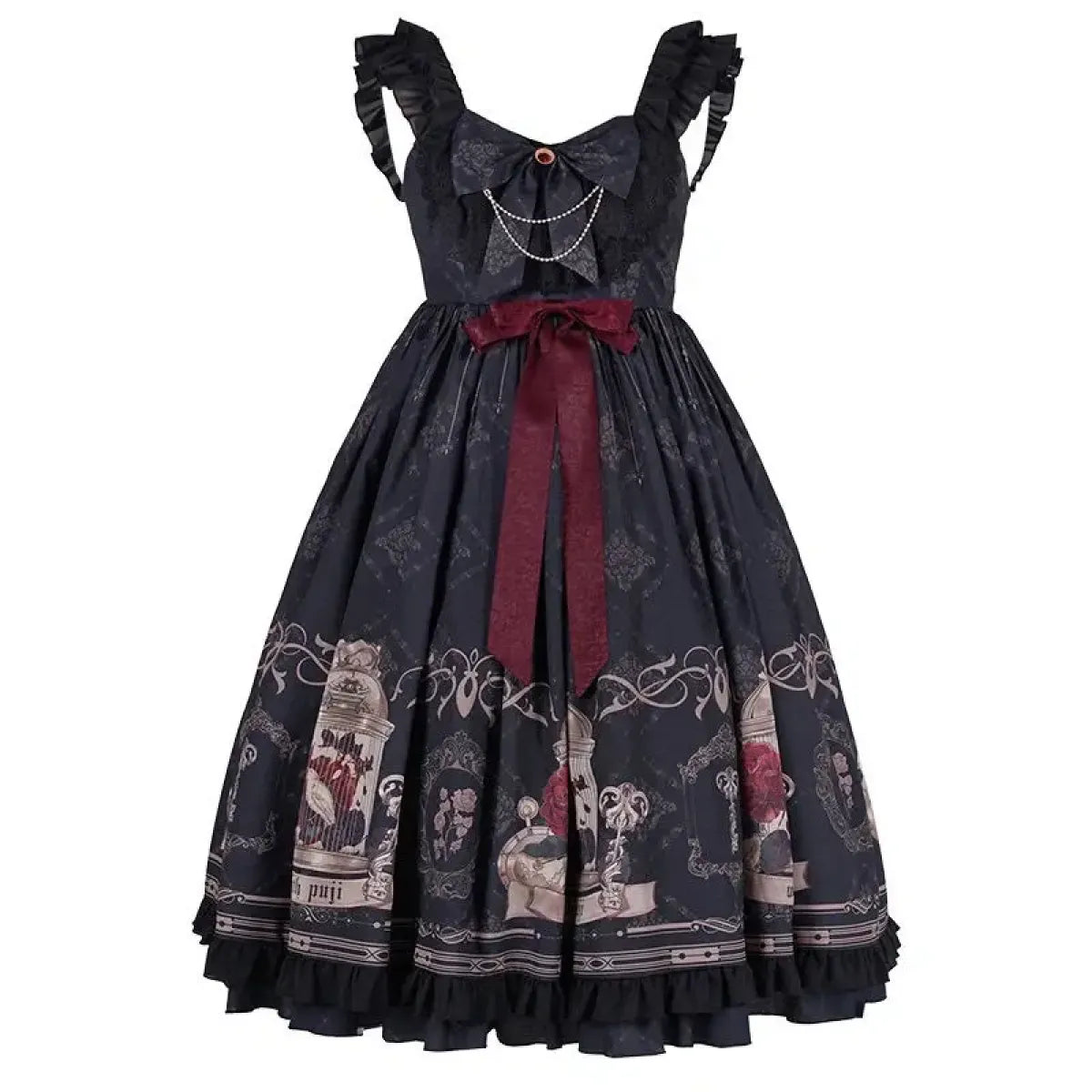 Gothic Lolita Print Dress