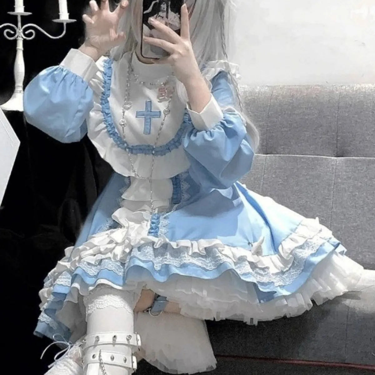 Gothic Lolita Ruffle Dress