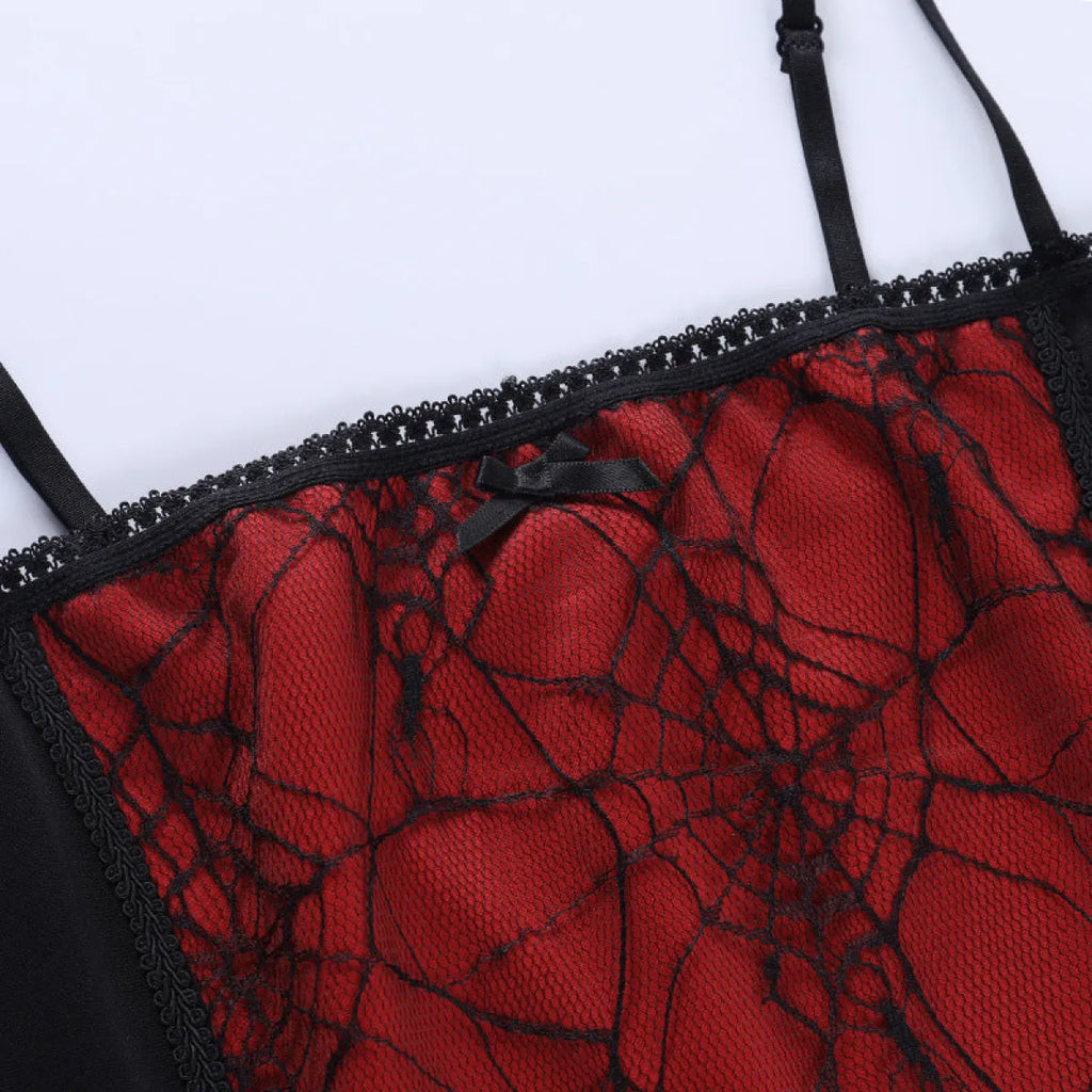 Gothic Spider Lace Cami Top