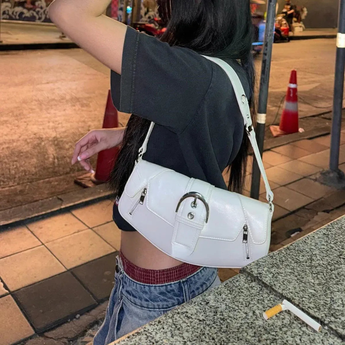 Harajuku Gothic Off-Shoulder T-Shirt