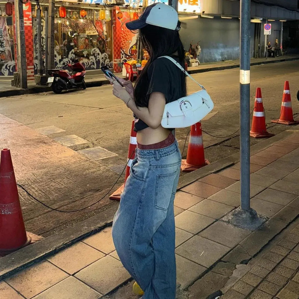 Harajuku Gothic Off-Shoulder T-Shirt