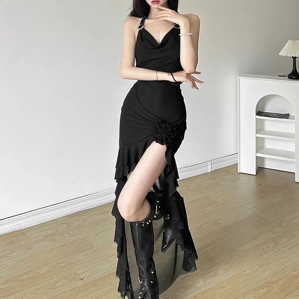Harajuku Irregular Ruffle Dress