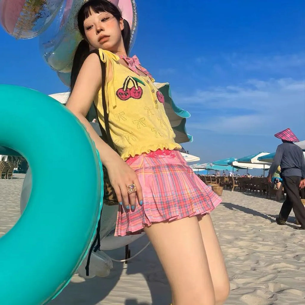 Harajuku Plaid Pleated Skirt