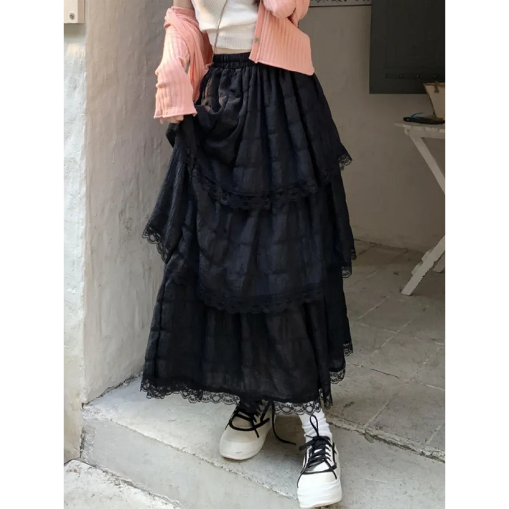 Harajuku Ruffle Lace Skirt
