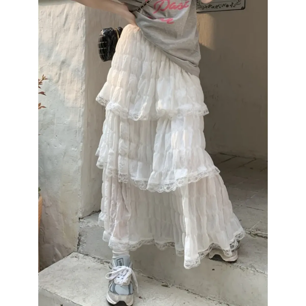 Harajuku Ruffle Lace Skirt