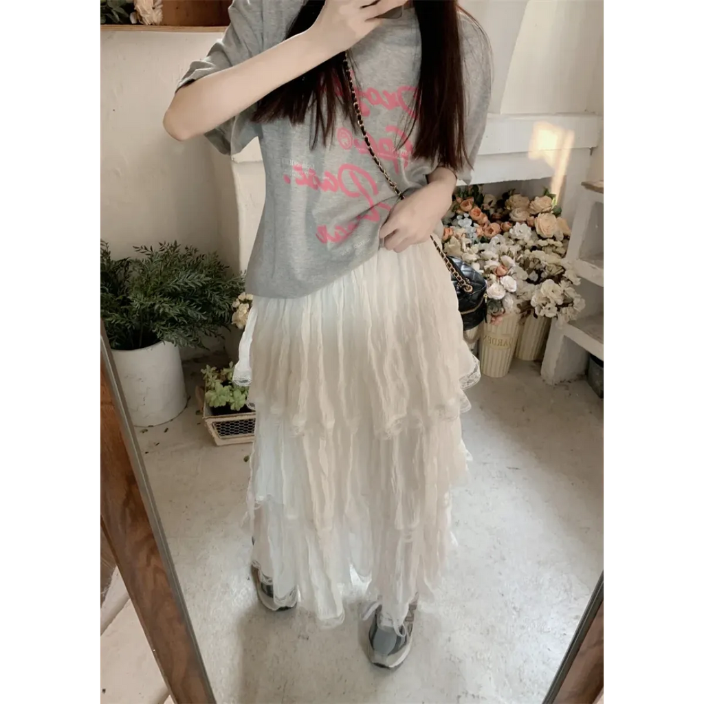 Harajuku Ruffle Lace Skirt