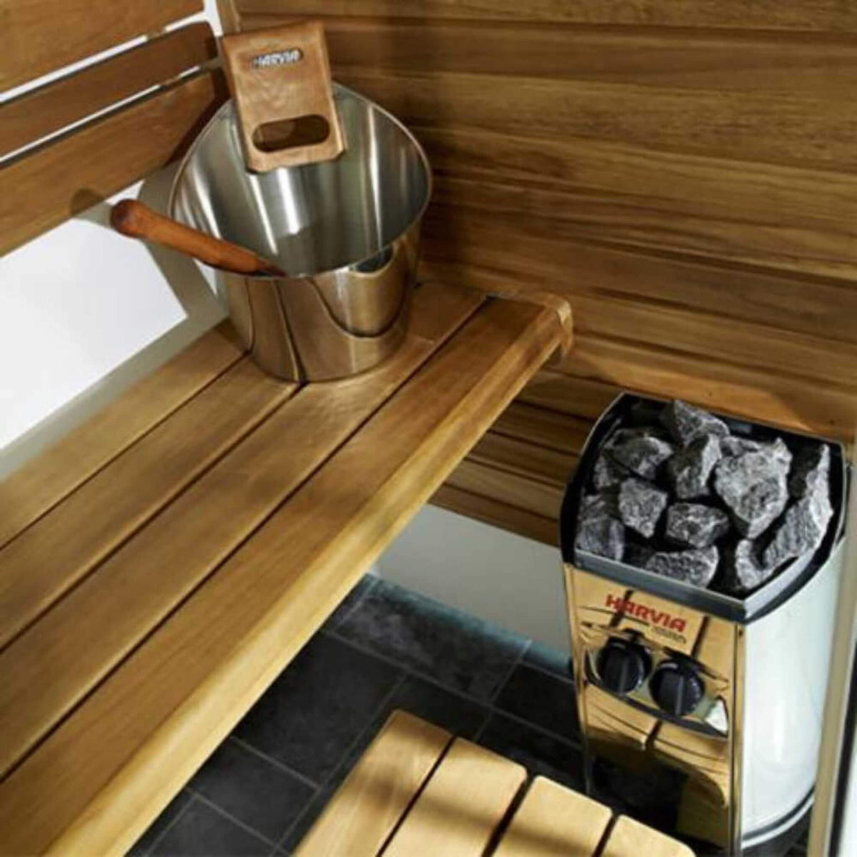 Harvia Vega Compact Electric Steel Sauna Heater With Sauna Stones [VC1700/1900/3500] (SAK48271)