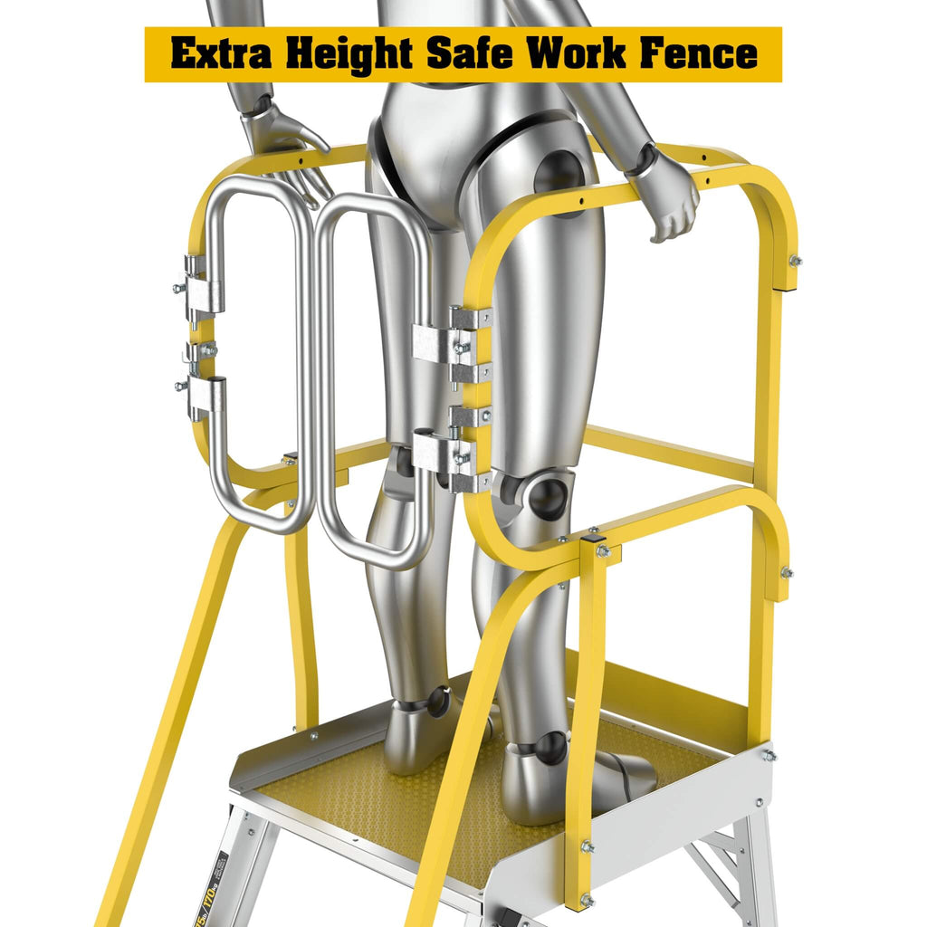 Heavy-Duty 375-Pound Aluminum Rolling Platform Ladder (SAK61724)