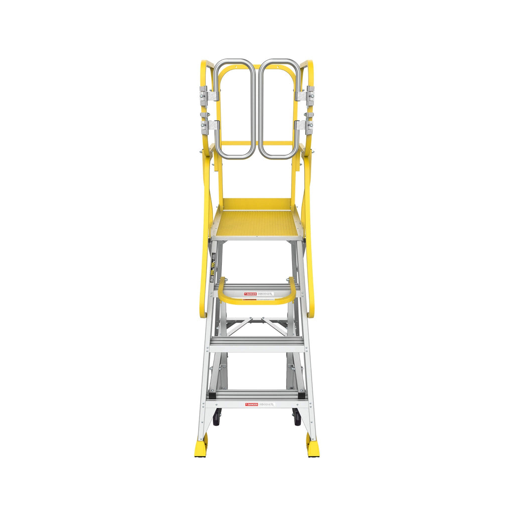 Heavy-Duty 375-Pound Aluminum Rolling Platform Ladder (SAK61724)