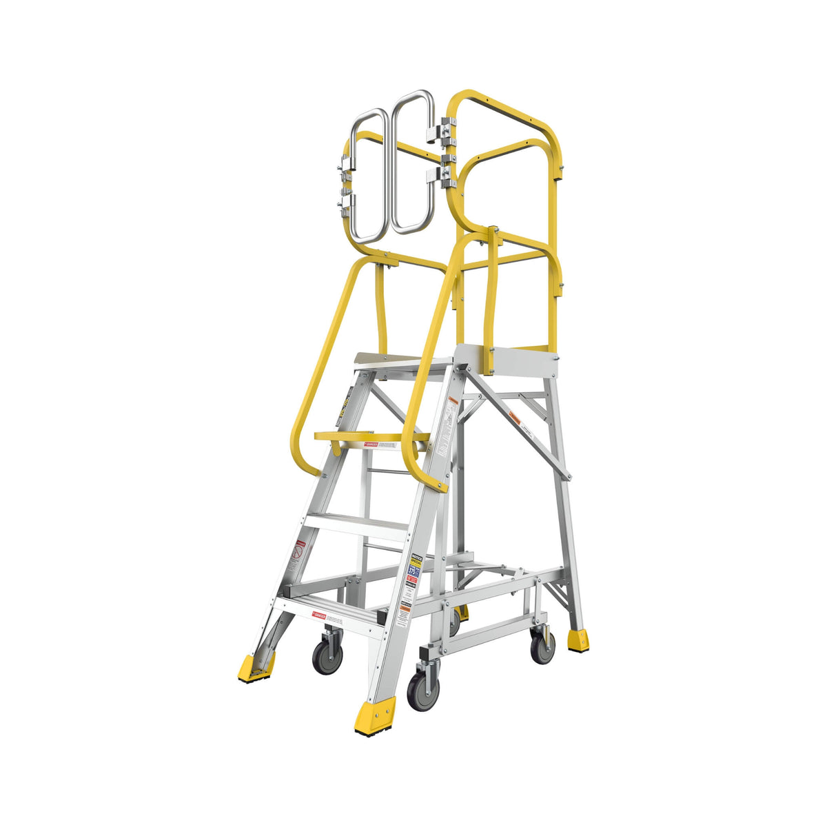 Heavy-Duty 375-Pound Aluminum Rolling Platform Ladder (SAK61724)