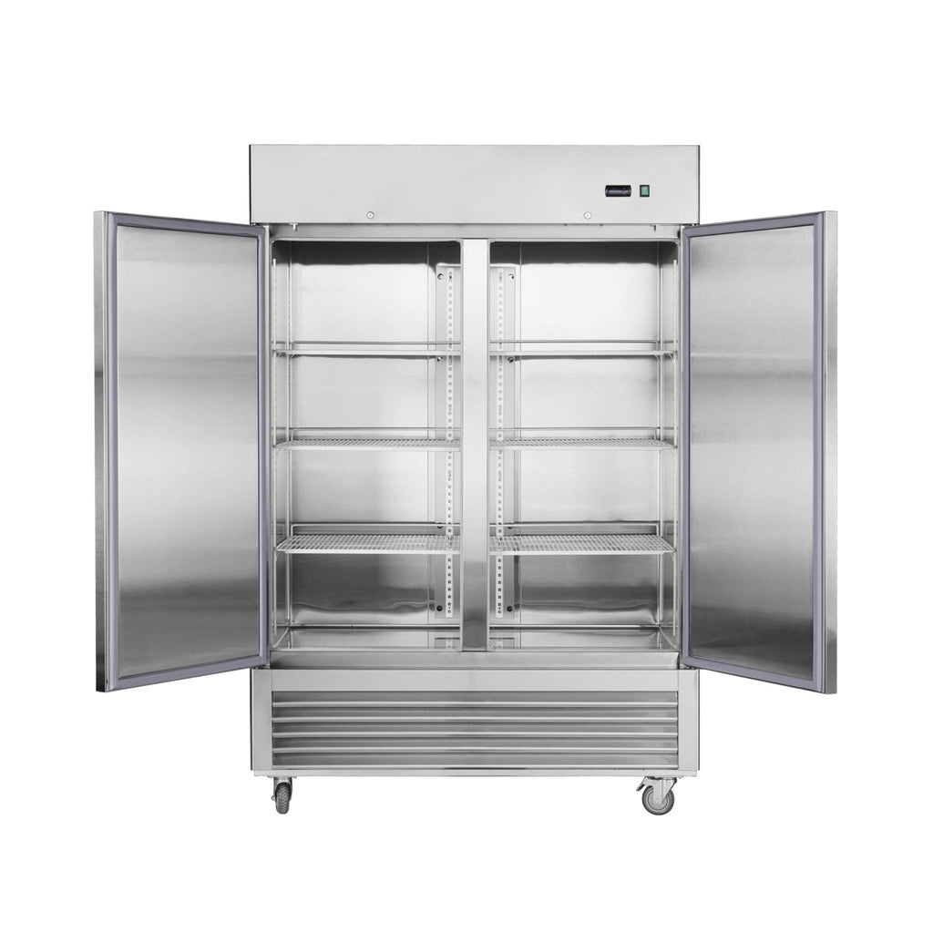 Heavy-Duty 54-Inch Stainless Steel 2-Door Reach-In Upright Commercial Freezer (SAK66598)