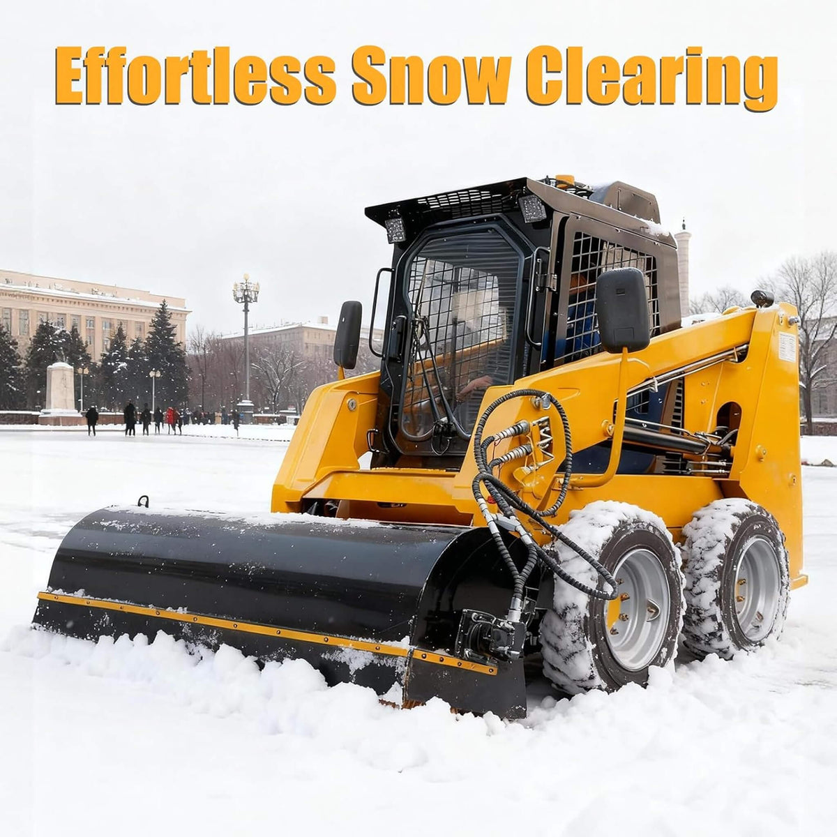 Heavy-Duty 72-Inch Industrial Skid Steer Sweeper Attachment (SAK87013)