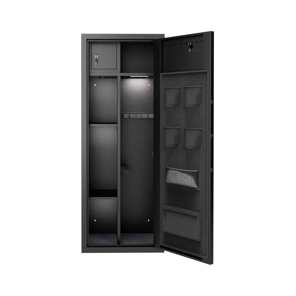 Heavy-Duty 8-Gun Fingerprint Lock Safe With Keypad, Alarm, Rifle And Pistol Storage (SAK21864)